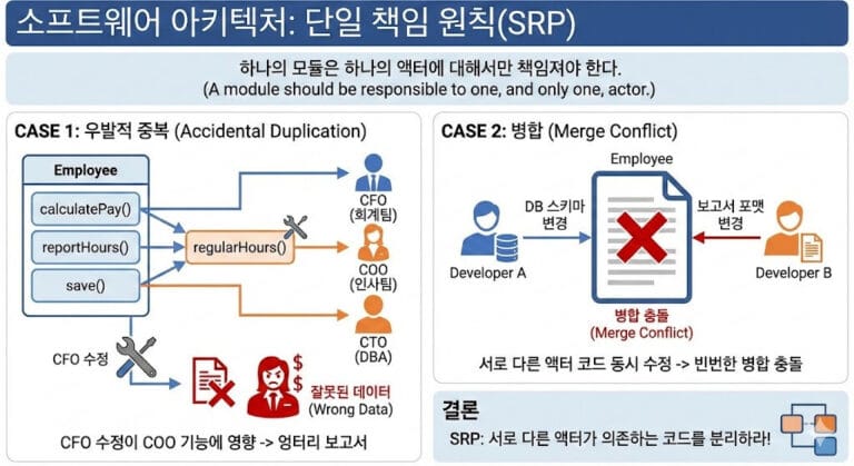 [소프트웨어 아키텍처] 단일책임 원칙(SRP)이란 무엇인가?