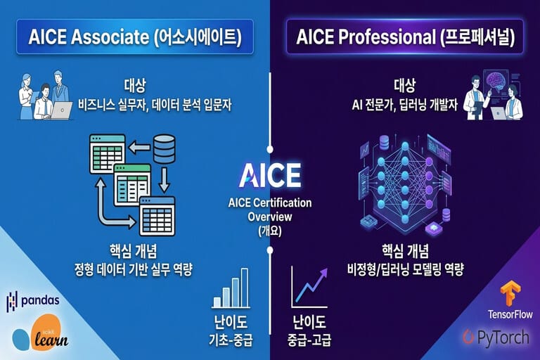 개발자를 위한 AICE 자격증(Associate/Professional) 찐 합격 후기 및 공략법