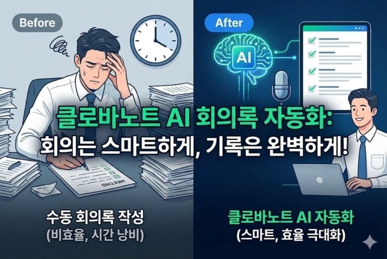 회의록 작성의 혁명: 클로바노트와 AI를 활용한 3줄 요약 자동화 가이드