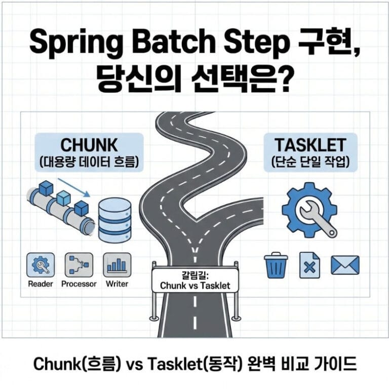 Spring Batch Tasklet vs Chunk 방식 비교: 언제 무엇을 써야 할까?