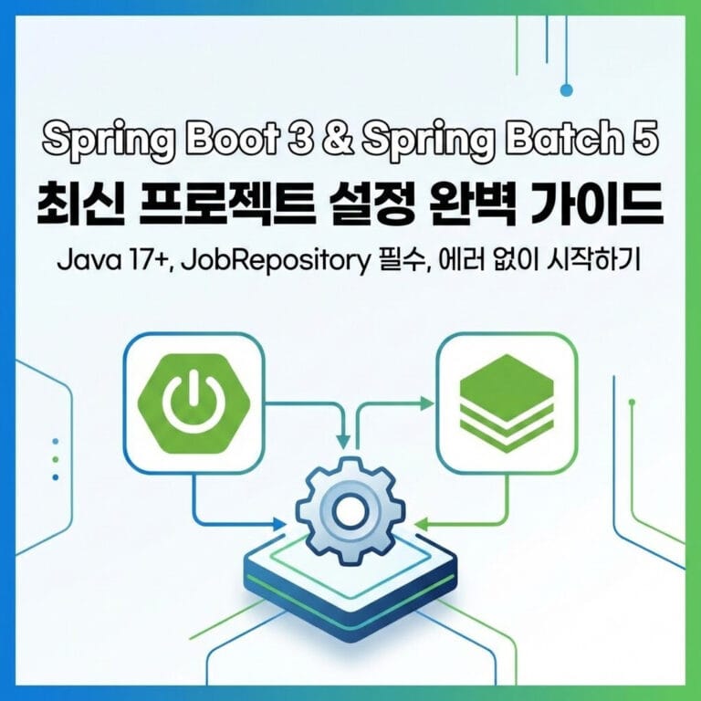Spring Boot 3.x 완벽 가이드: Spring Batch 5 프로젝트 설정부터 실행까지