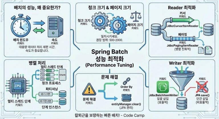 Spring Batch 5.0 성능 최적화 가이드: 대용량 데이터 처리를 위한 실무 패턴