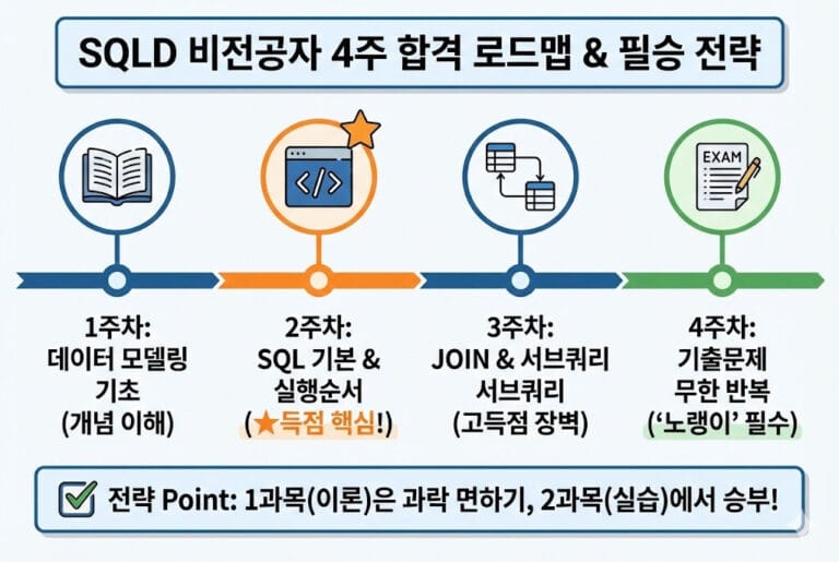 SQLD 비전공자 한 달 합격 후기: 이것만 외우면 60점은 넘깁니다
