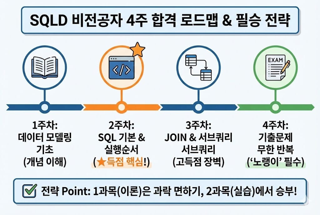 SQLD 비전공자 한 달 합격 후기: 이것만 외우면 60점은 넘깁니다 - Code Camp 블로그