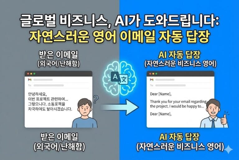 해외 거래처 메일 완전 정복: 번역기보다 자연스러운 AI 영문 답장 자동화 가이드
