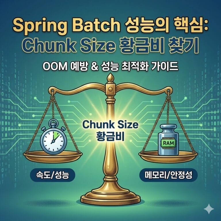 Spring Batch 성능의 핵심: 대용량 처리용 Chunk Size 설정 가이드