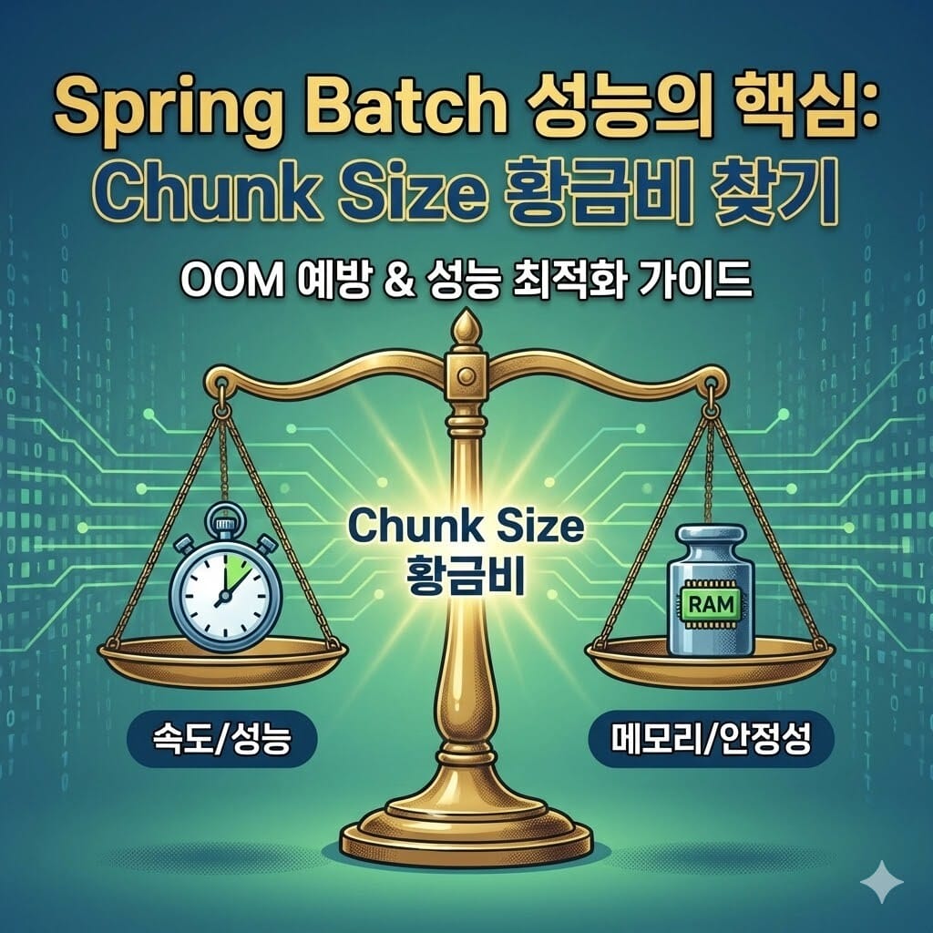 Spring Batch 성능의 핵심: 대용량 처리용 Chunk Size 설정 가이드 이미지 1