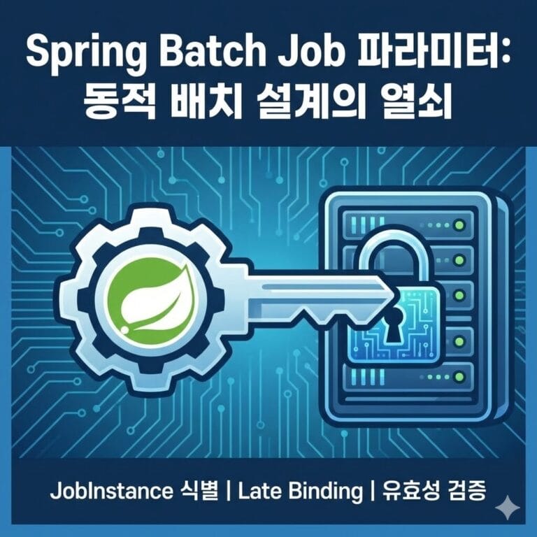Spring Batch Job 파라미터 완벽 가이드: 동적 배치 설계의 핵심 원리와 실무 예제