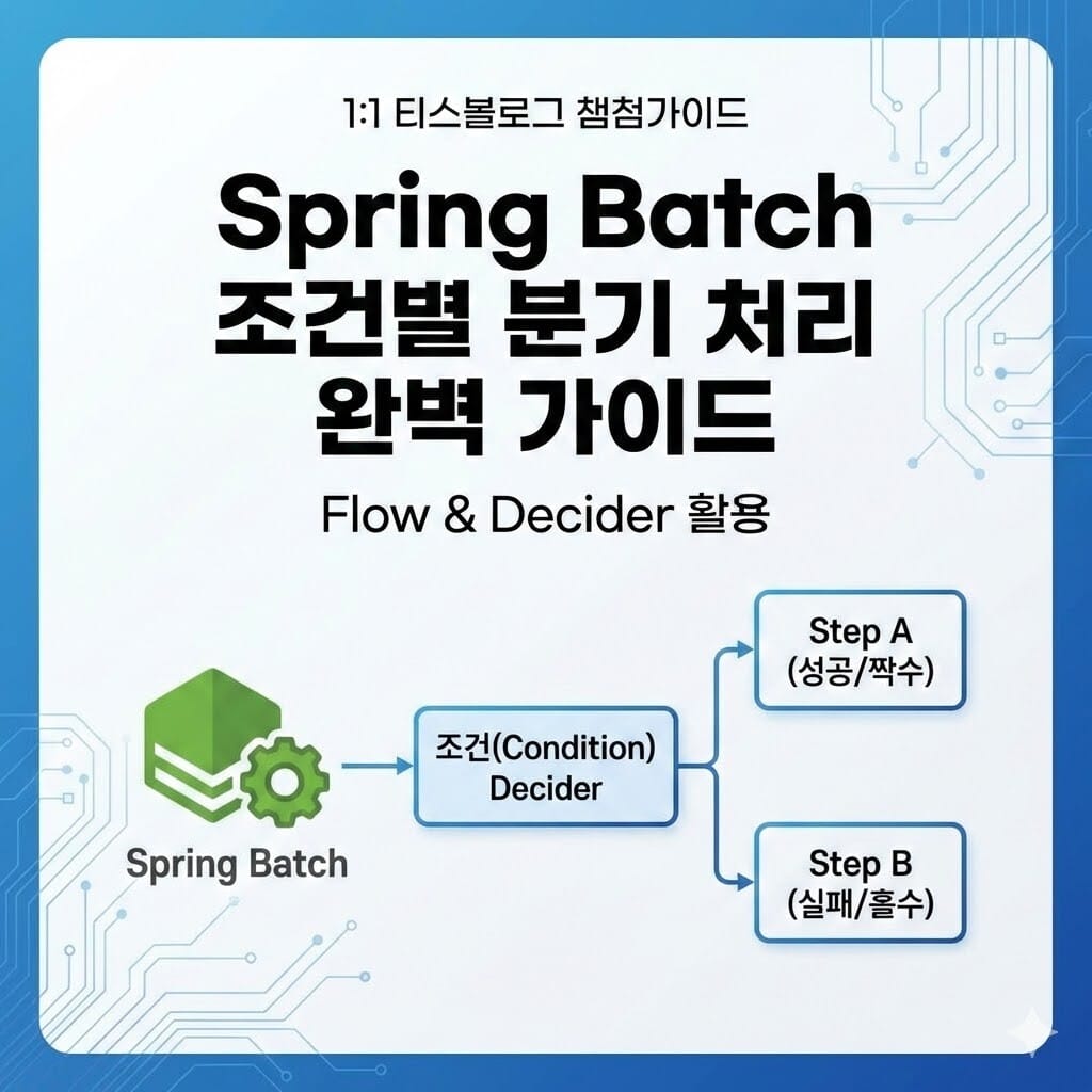 Spring Batch 조건별 Step 분기 처리 완벽 가이드 (Flow, Decider) 이미지 1