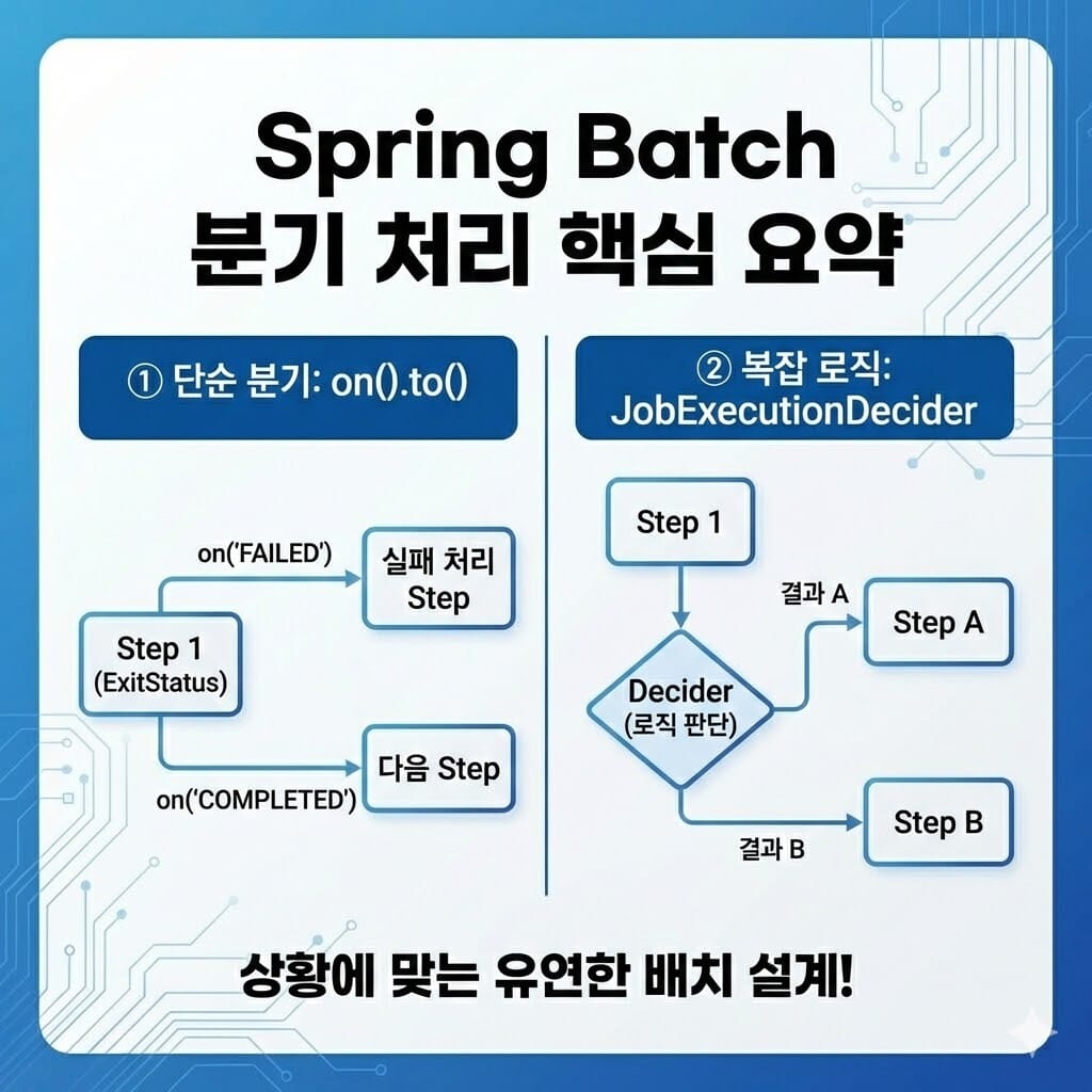 Spring Batch 조건별 Step 분기 처리 완벽 가이드 (Flow, Decider) 이미지 2