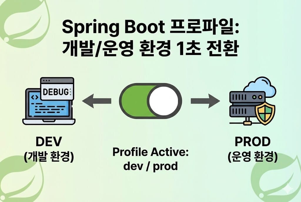 Spring Boot 프로파일(Profile) 완벽 가이드: 개발/운영 환경 1초 만에 전환하기 이미지 1