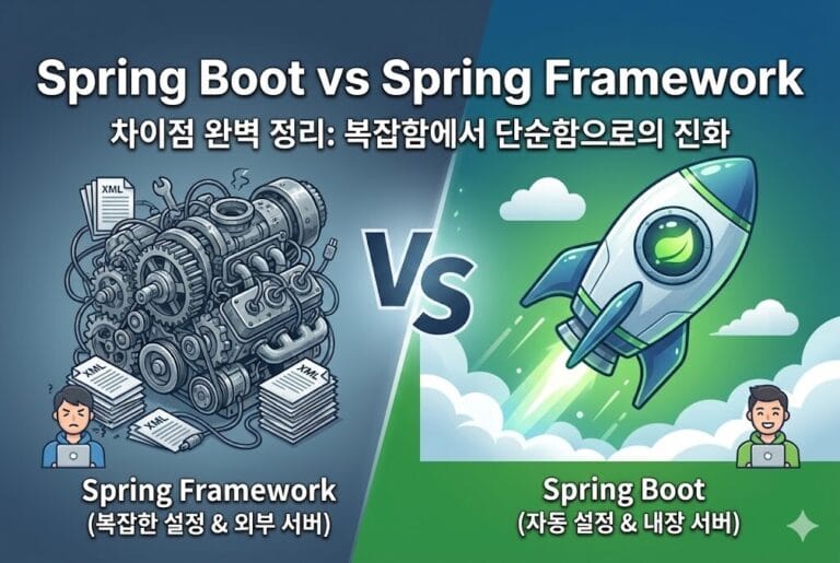 Spring Boot vs Spring Framework: 무엇이 다를까? 차이점부터 입문까지 완벽 정리