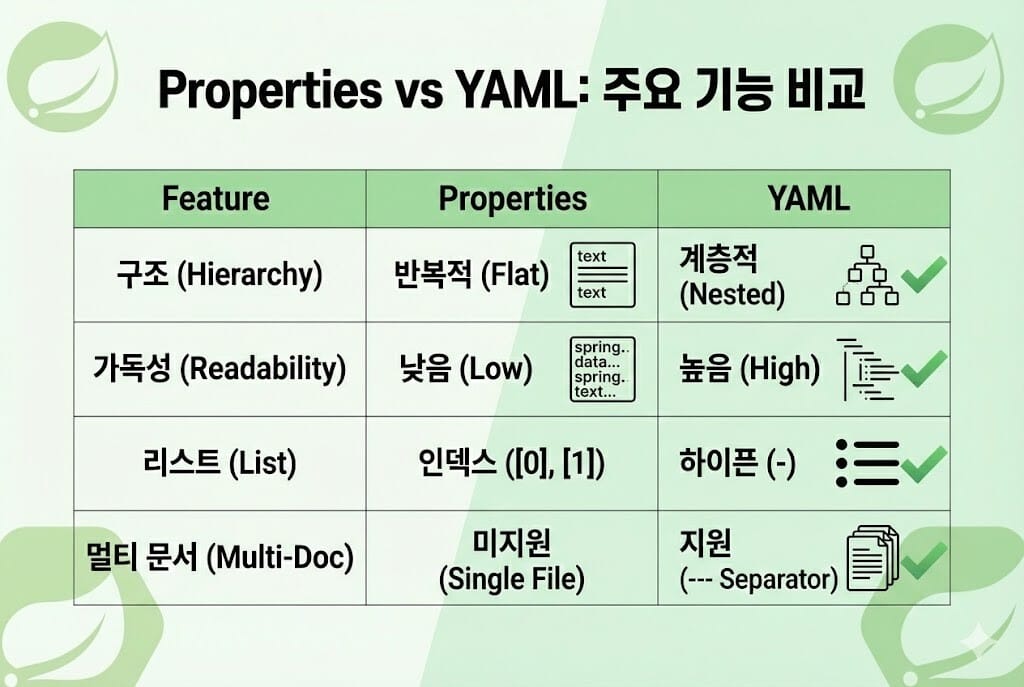 Spring Boot에서 properties 대신 YAML을 써야 하는 결정적 이유 (비교 분석) 이미지 2