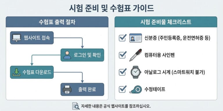 2026 한능검 수험표 출력 방법 + 시험 준비물 체크리스트