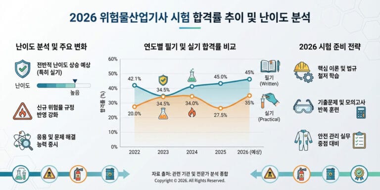 2026년 위험물산업기사 난이도 완벽 분석 및 합격률 현실 점검