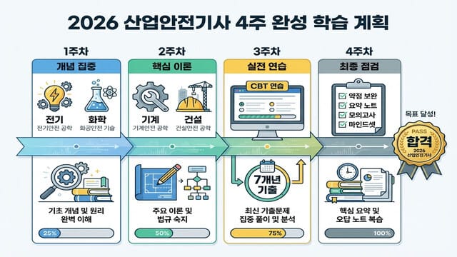 2026년 산업안전기사 필기: 비전공자도 가능한 한 달 완성 합격 로드맵
