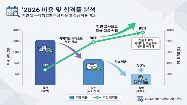 2026년 한식조리기능사 학원 vs 독학: 비용부터 합격률까지 완벽 비교 분석 - 이미지 2