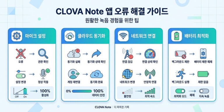 클로바노트 오류 완벽 해결 가이드: 녹음부터 음성 변환 문제까지 총정리