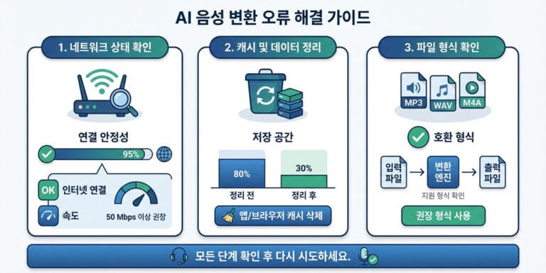 클로바노트 음성 변환 안됨, 무한 ‘변환대기’ 오류 완벽 해결 가이드