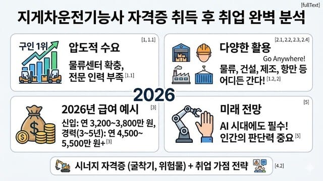 지게차 자격증을 이력서에 기재하고 면접을 준비하는 모습 이미지