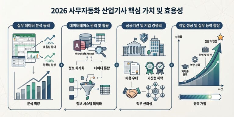 사무자동화산업기사 쓸모 있을까? 2026 취업 및 실무 활용도 분석