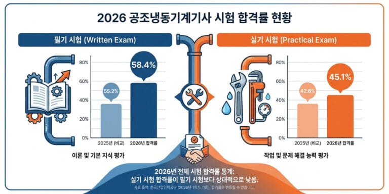 2026년 공조냉동기계기능사 합격률 분석｜필기·실기 최근 데이터 정리