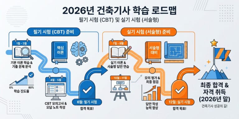 2026년 건축기사 공부방법 총정리｜필기·실기 단기 합격 전략