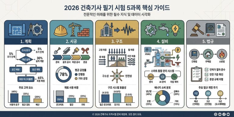 2026년 건축기사 시험과목 정리｜필기·실기 출제범위 한눈에 보기