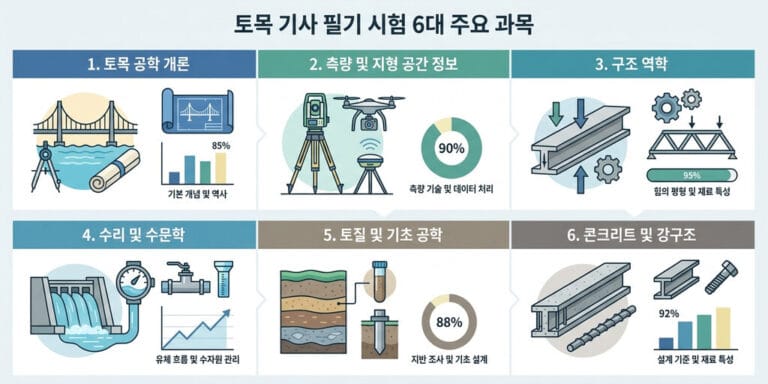 2026년 토목기사 시험과목 정리｜필기·실기 출제범위 한눈에 보기
