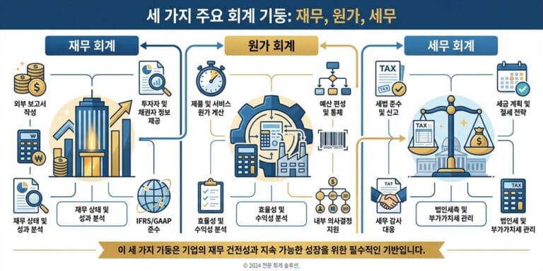 2026년 재경관리사 3과목 요약 정리: 재무/원가/세무회계