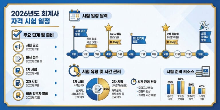 전산세무2급 시험 일정 2026｜접수일·시험일 한눈에 정리