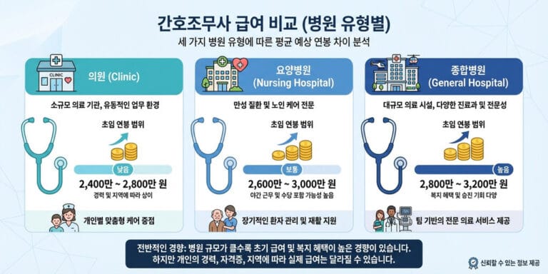 2026년 간호조무사 월급 및 연봉 현실｜병원급별 급여 차이와 채용 정보 분석