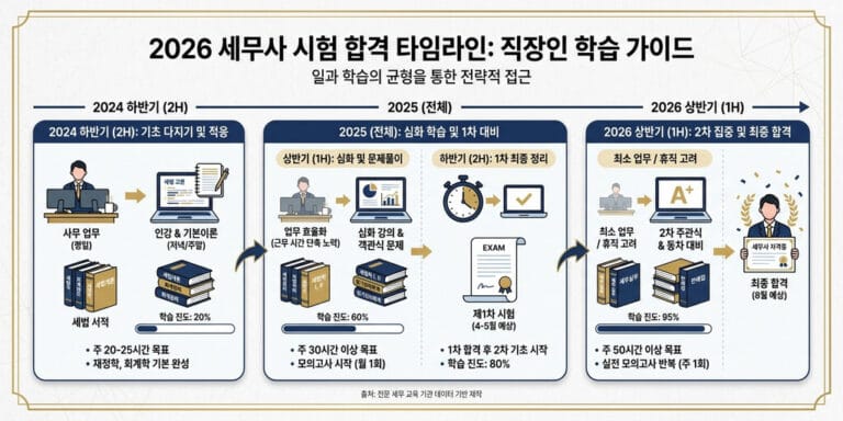 2026년 세무사 시험 난이도 및 현실: 비전공자 직장인 독학 가능할까?