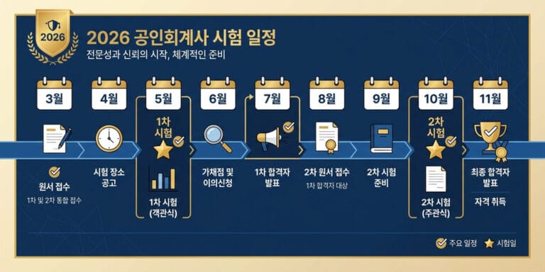 2026년 제63회 세무사 시험 일정 및 1차·2차 합격자 발표일 총정리