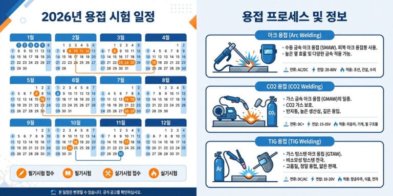 2026 최신 용접기능사 실기 준비법｜아크·CO2·TIG 작업형 합격 전략