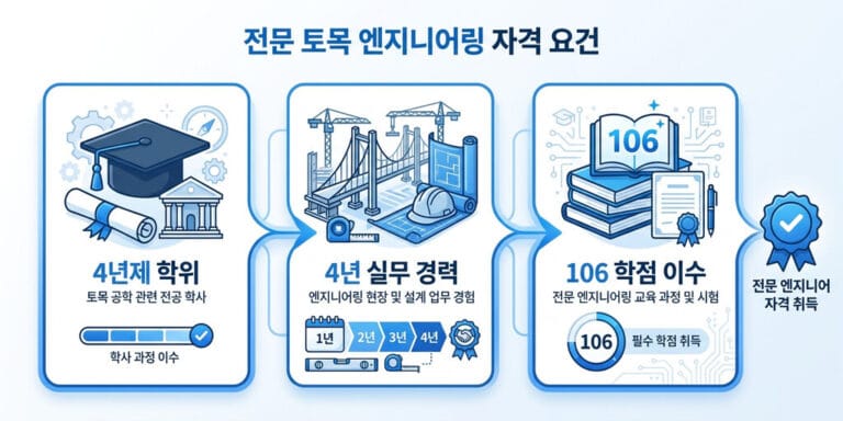 2026년 토목기사 자격요건 완벽 정리｜학력·경력 응시조건 총정리