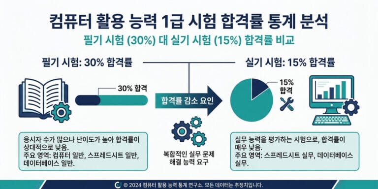 컴활 1급 합격률과 체감 난이도 분석 (2026년 개정 사항 반영)