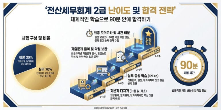 전산세무2급 난이도 어느 정도일까?|합격자 기준 현실 분석(2026년 기준)