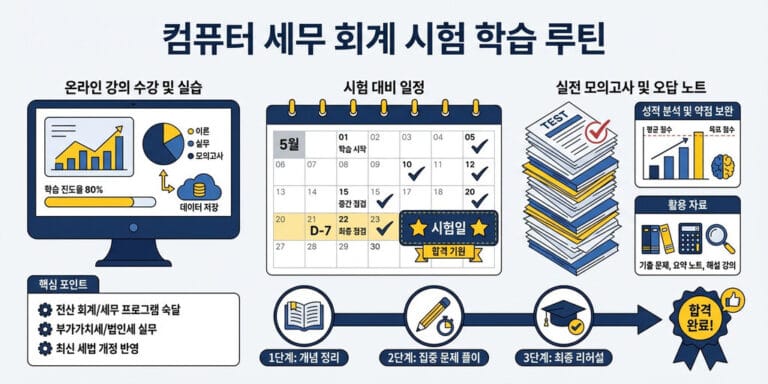 전산세무2급 기출문제 활용법｜합격자 고득점 공부 루틴 공개