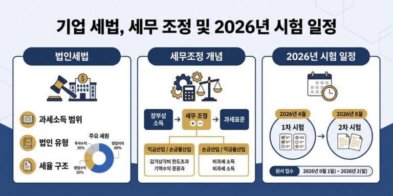 전산세무 1급 최신 기출문제 풀이 및 법인세법 핵심 요약(2026년 기준)