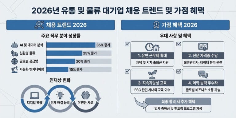 2026년 주목! 유통/물류 대기업 취업 시 유통관리사 가점 혜택 분석