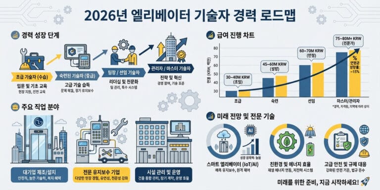 2026년 승강기기능사 쓸모 있을까? 취업·연봉·현장 현실 분석