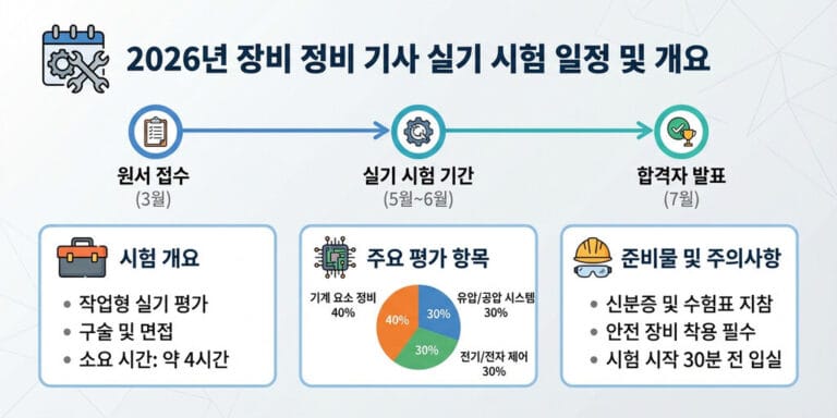 2026 최신 설비보전기사 실기 준비법｜작업형·필답형 합격 전략 공개