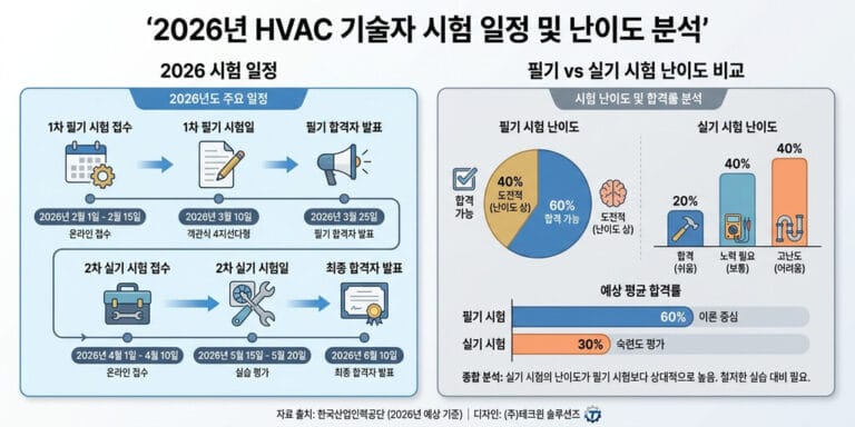 2026년 공조냉동기계기능사 난이도 분석｜초보자 독학 가능할까?