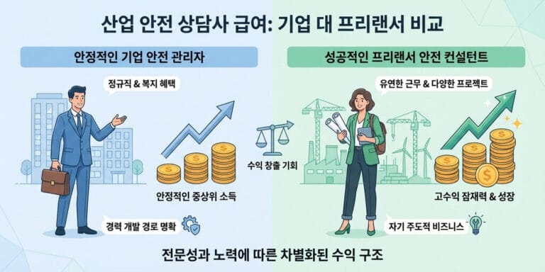 산업안전지도사 연봉 및 전망｜취업 vs 프리랜서 수입 비교