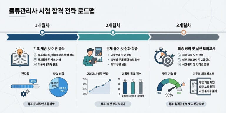 물류관리사 준비기간 얼마나 필요할까? 직장인·학생별 합격 플랜