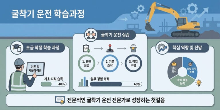 2026년 최신 비전공자 굴착기 도전: 학원 선택과 실기 연습 비용