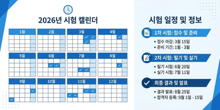 2026년 회계관리 1급 시험일정 및 원서접수 기간 총정리 (연 8회)