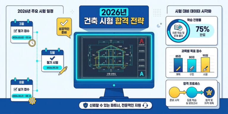 [2026] 건축제도기능사 실기 단면상세도 CAD 작성 꿀팁 공유