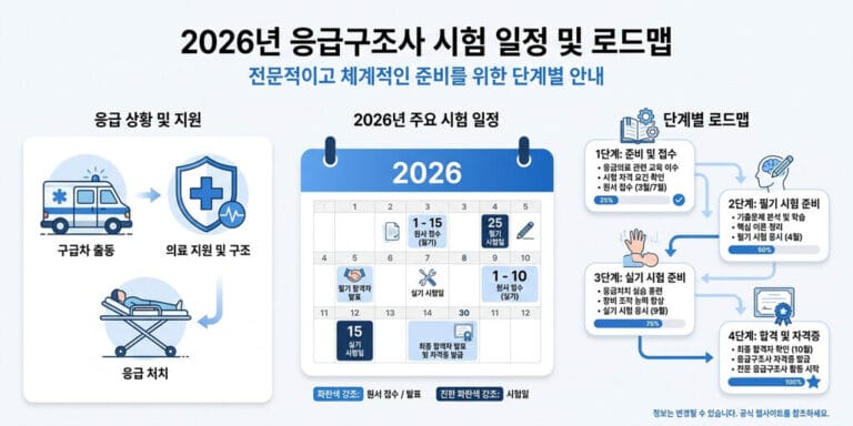 2026년 주목! 응급구조사 시험 일정 및 국가고시 합격 로드맵 안내